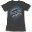 Back To The Future Juniors Shirt Outatime Charcoal Tee T-Shirt