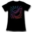 Back To The Future Juniors Shirt Rainbow Black Tee T-Shirt
