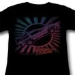 Back To The Future Juniors Shirt Rainbow Black Tee T-Shirt