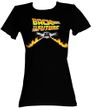Back To The Future Juniors T-Shirt BTF Car Black Tee Shirt