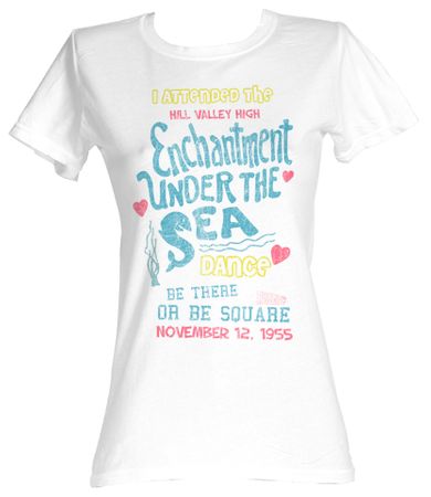 Back To The Future Juniors T-shirt Movie Enchantment White Tee Shirt
