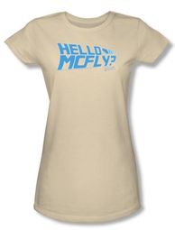 Back To The Future Juniors T-shirt Movie Hello Mcfly Cream Tee Shirt