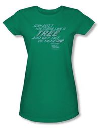 Back To The Future Juniors T-shirt Movie Make Like A Tree Green Shirt