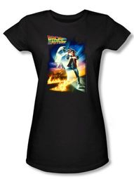Back To The Future Juniors T-shirt Movie Poster Black Shirt