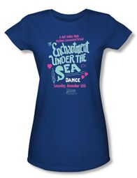 Back To The Future Juniors T-shirt Movie Under The Sea Royal Shirt