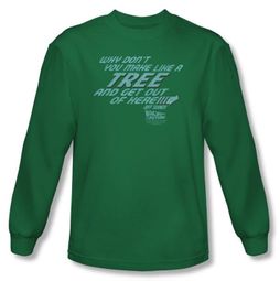 Back To The Future Long Sleeve T-shirt Make Like A Tree Green Shirt