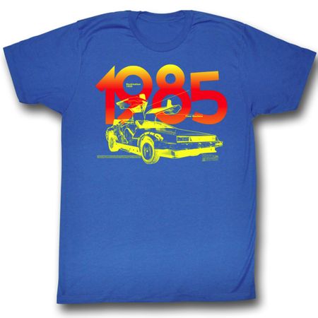 Back To The Future Shirt 1985 Adult Royal Tee T-Shirt