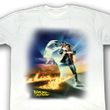 Back To The Future Shirt BTF Poster Adult White Tee T-Shirt