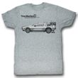 Back To The Future Shirt Delorean Adult Grey Heather Tee T-Shirt