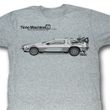 Back To The Future Shirt Delorean Adult Grey Heather Tee T-Shirt