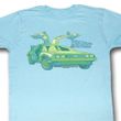 Back To The Future Shirt Delorean Chillin Adult Turquoise Tee T-Shirt