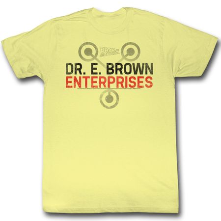 Back To The Future Shirt Dr E Brown Enterprises Yellow T-Shirt