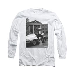 Back To The Future Shirt Einstein Long Sleeve White Tee T-Shirt