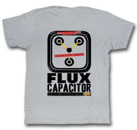 Back To The Future Shirt Flux Capacitor Silver T-Shirt
