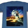 Back To The Future Shirt Go Go Go Adult Blue Tee T-Shirt