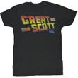 Back To The Future Shirt Great Scott Adult Black Tee T-Shirt