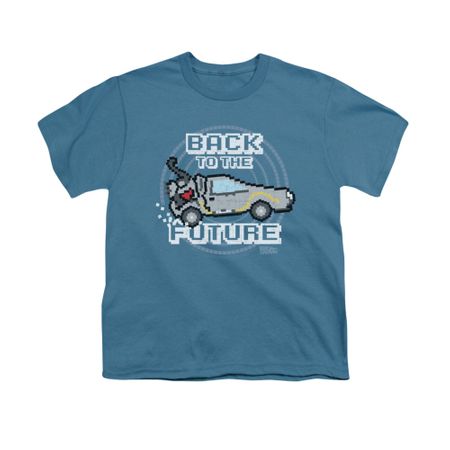 Back To The Future Shirt Kids 8 Bit Future Slate Youth Tee T-Shirt