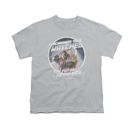 Back To The Future Shirt Kids Synchronize Watches Silver Youth Tee T-Shirt
