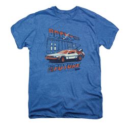 Back To The Future Shirt Lightning Strikes Adult Deep Sea Heather Tee T-Shirt