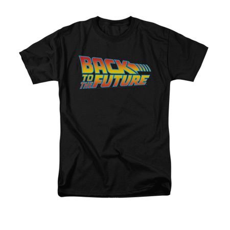 Back To The Future Shirt Logo Adult Black Tee T-Shirt