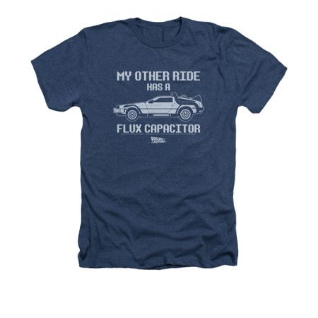 Back To The Future Shirt Other Ride Adult Heather Navy Tee T-Shirt