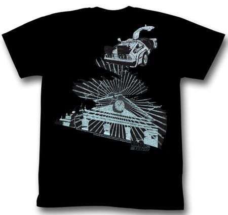 Back To The Future Shirt The Clock Tower Adult Black Tee T-Shirt