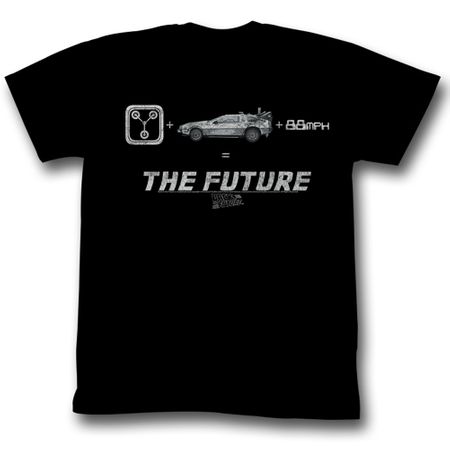 Back To The Future Shirt The Future Adult Black Tee T-Shirt