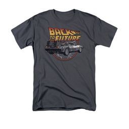 Back To The Future Shirt Time Machine Adult Charcoal Tee T-Shirt