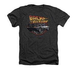 Back To The Future Shirt Time Machine Adult Heather Charcoal Tee T-Shirt
