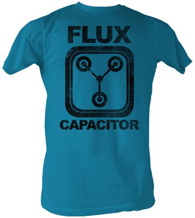 Back To The Future T-Shirt Flux Capacitor Adult Turquoise Tee Shirt