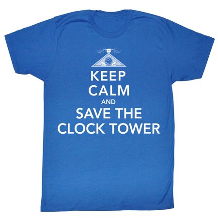 Back To The Future T-Shirt Movie Saves the Day Adult Royal Blue Shirt