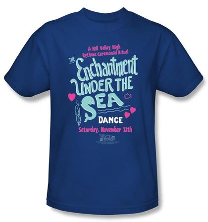 Back To The Future T-shirt Movie Under The Sea Adult Royal Tee Shirt