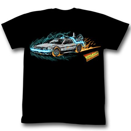 Back To The Future T-Shirt - Time Painting Black Adult Tee Shirt