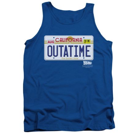 Back To The Future Tank Top Outatime Royal Blue Tanktop
