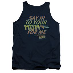 Back To The Future Tank Top Say Hi Navy Blue Tanktop