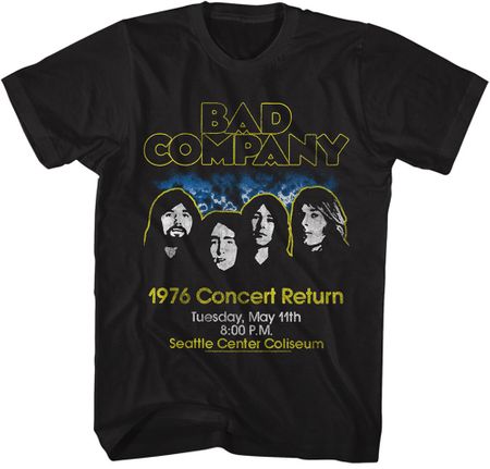 Bad Company CONCERT RETURN Classic Rock T-shirt - Black