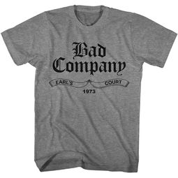 Bad Company Earl's Court 1973 Classic Rock Tee Shirt - Gray Bad Company Earl's Court 1973 Classic Rock Tee Shirt - Gray