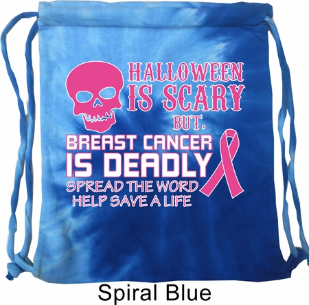 Bag Halloween Scary Breast Cancer Deadly Tie Dye Bag