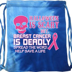 Bag Halloween Scary Breast Cancer Deadly Tie Dye Bag