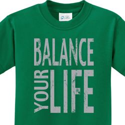 Balance Your Life Kids Yoga Shirts