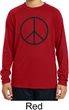 Basic Black Peace Kids Dry Wicking Long Sleeve Shirt