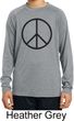 Basic Black Peace Kids Dry Wicking Long Sleeve Shirt