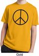Basic Black Peace Kids Moisture Wicking Shirt