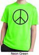 Basic Black Peace Kids Moisture Wicking Shirt