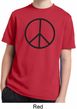 Basic Black Peace Kids Moisture Wicking Shirt