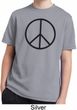 Basic Black Peace Kids Moisture Wicking Shirt