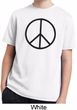 Basic Black Peace Kids Moisture Wicking Shirt