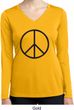 Basic Black Peace Ladies Dry Wicking Long Sleeve Shirt
