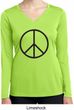 Basic Black Peace Ladies Dry Wicking Long Sleeve Shirt