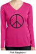 Basic Black Peace Ladies Dry Wicking Long Sleeve Shirt